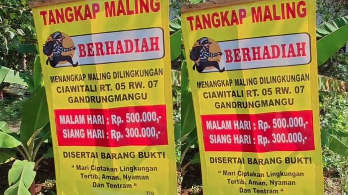 Pertandingan tangkap pencuri tawar hadiah wang tunai