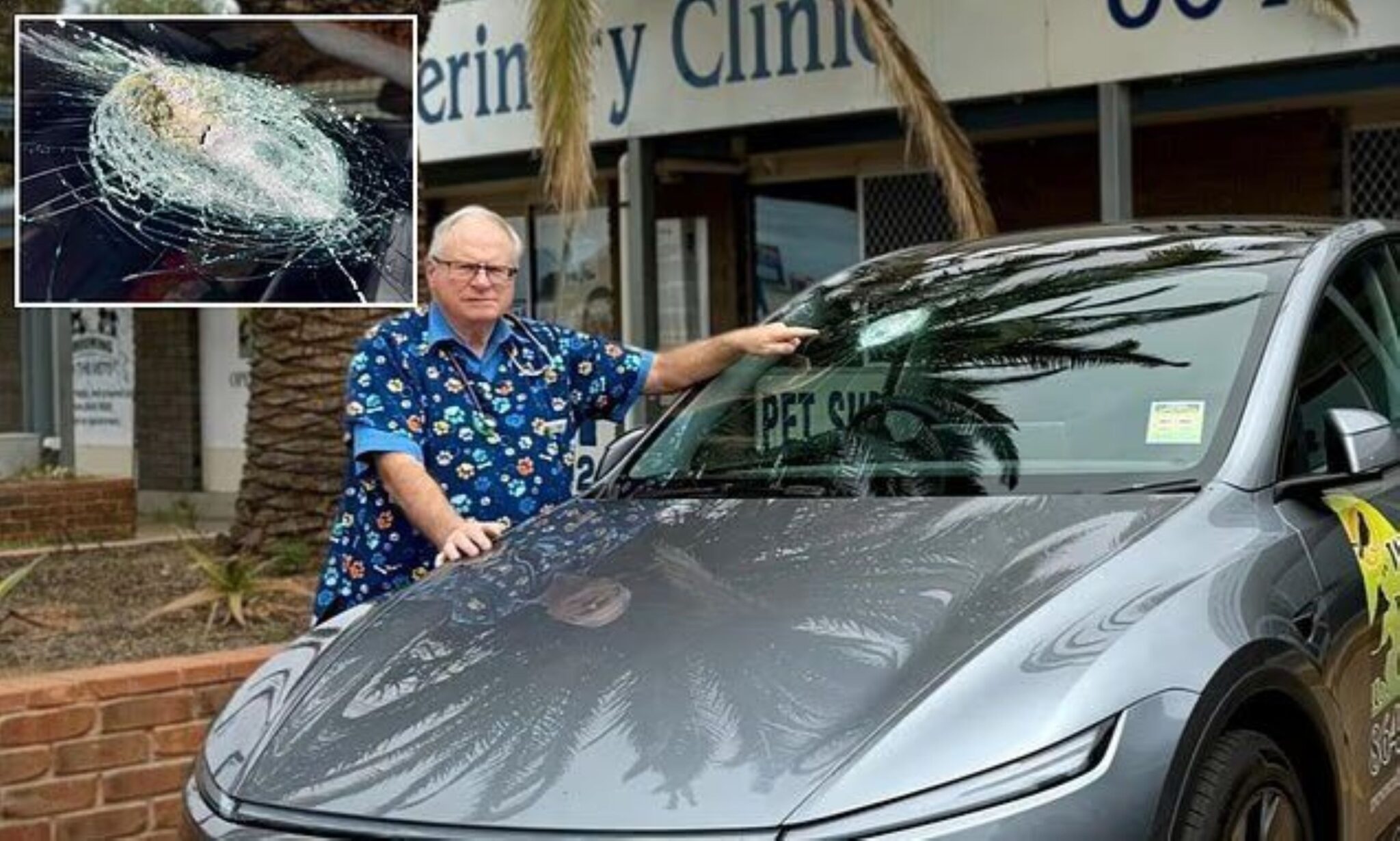 Doktor kena langgar tahi bintang semasa pandu Tesla