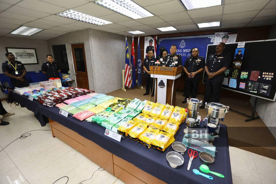 Polis Johor rampas 115kg dadah bernilai lebih RM11 juta dalam serbuan di rumah teres