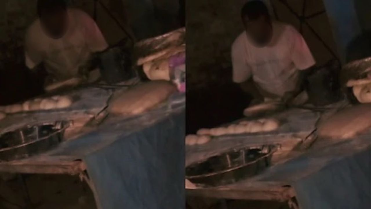 Setiap doh roti kena ludah