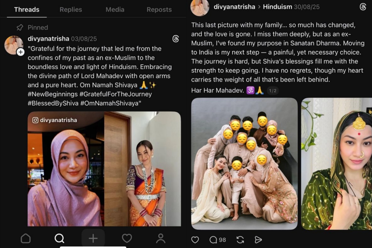 Difitnah Tukar Agama, Daiyan Trisha Minta Lapor Akaun Palsu