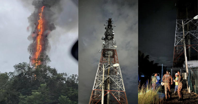 Kuala Kangsar telco tower fire disrupts mobile services for CelcomDigi, Maxis and U Mobile