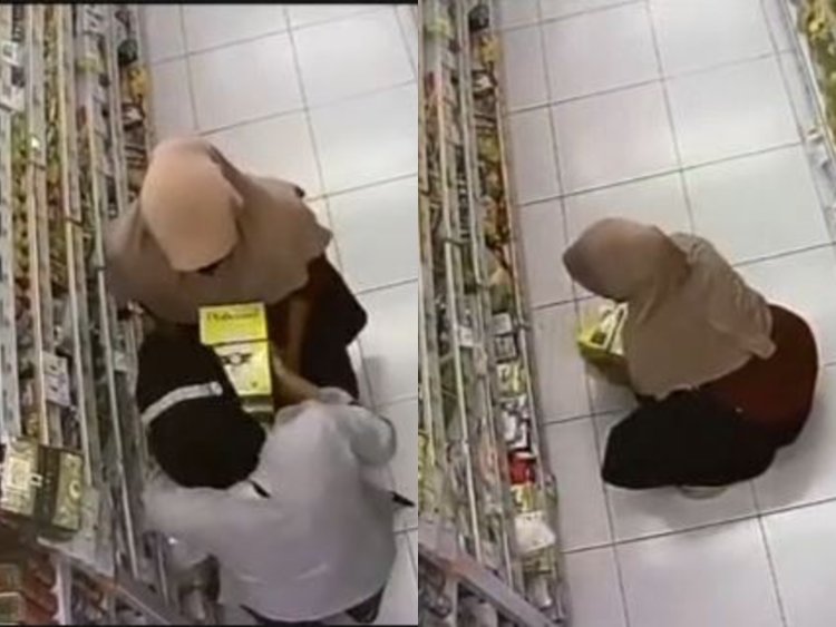 Sembunyi kotak susu dalam kain