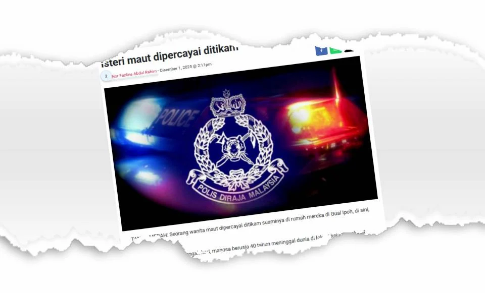 Suspek tikam isteri pernah jumpa bomoh, 'tilik' mangsa ada hubungan dengan lelaki lain