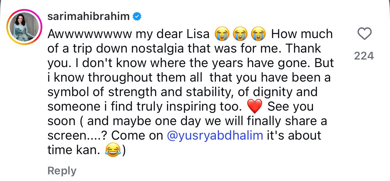 Lisa Surihani Kongsi Rasa Kagum Dengan Sarimah Ibrahim