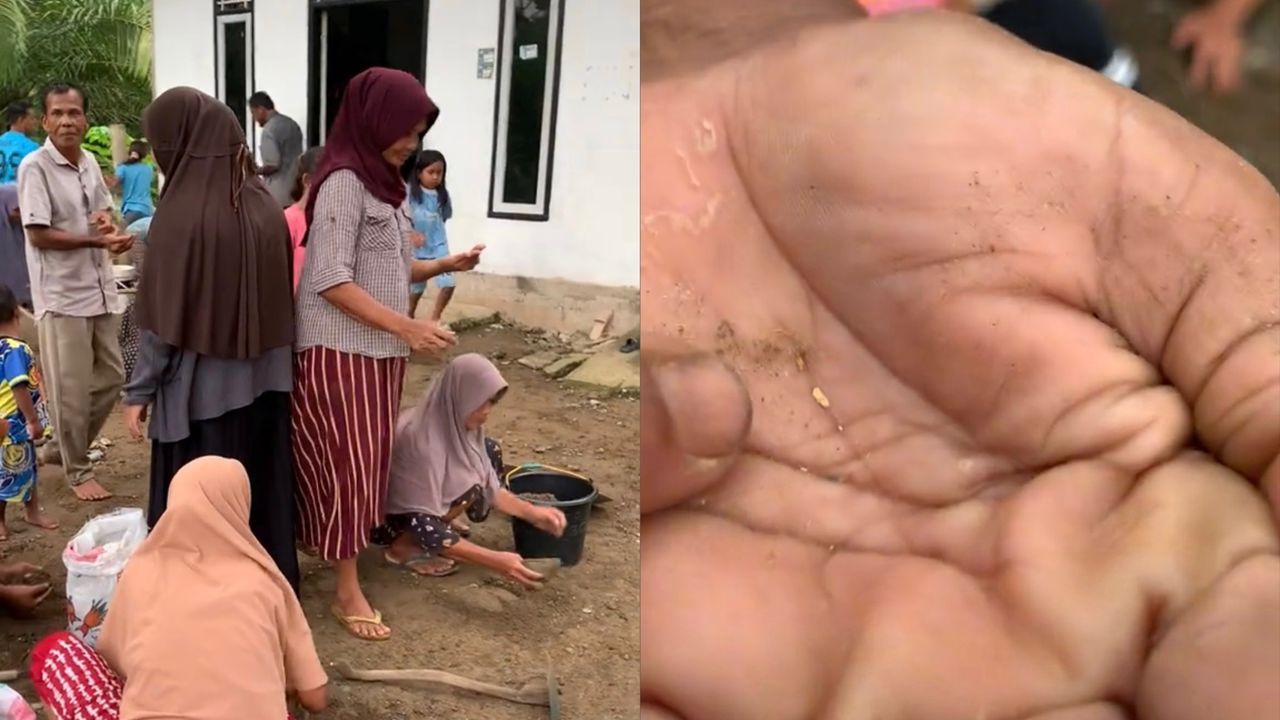 Banjir surut, penduduk berebut cari emas depan rumah 