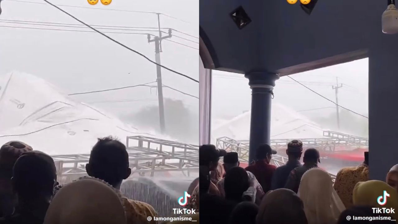 Tetamu ketakutan lihat pentas roboh ditiup angin kencang