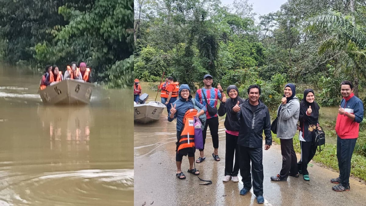 9 kakitangan KKM terperangkap banjir ketika bertugas diselamatkan