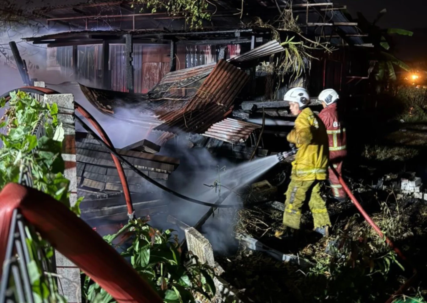 Fire breaks out at Bukit Mertajam railway station timber storage area