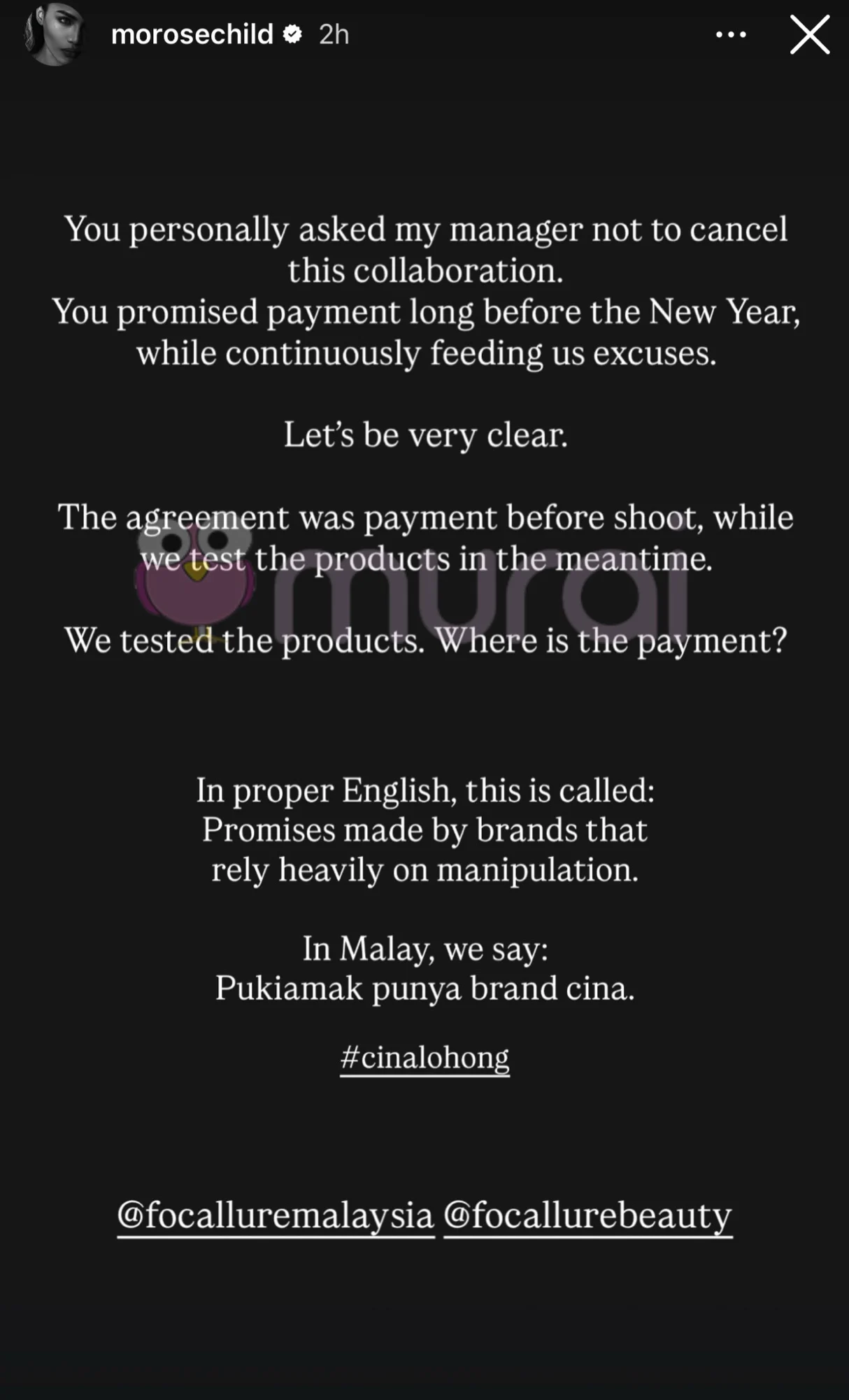 Puteri Balqis Tuntut Bayaran Tertunggak Daripada Jenama Kosmetik Terkenal?