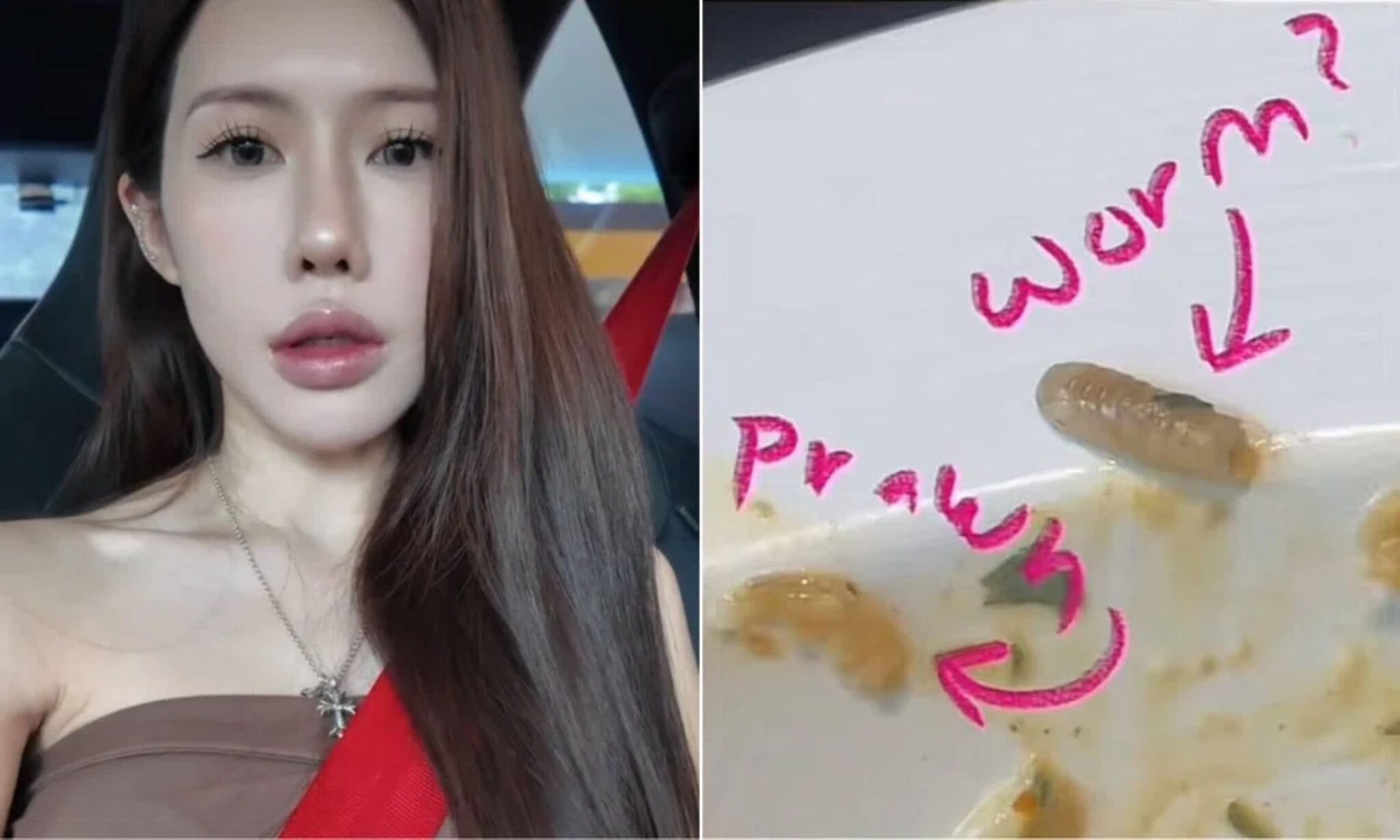 Pelanggan dakwa jumpa cacing dalam hidangan pasta