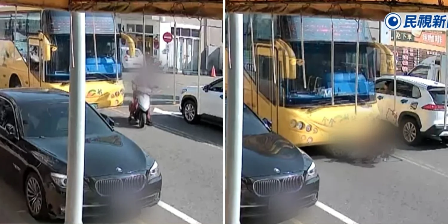 Wanita 87 tahun terperosok bawah bas