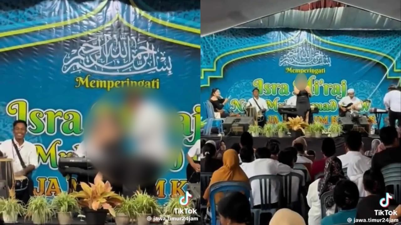 Wanita joget di majlis Israk Mikraj