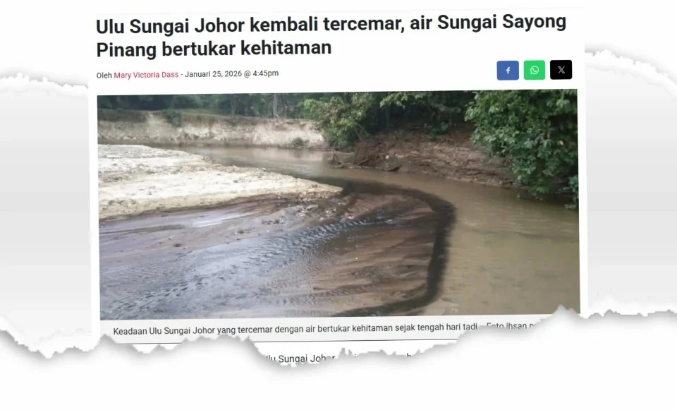 Pengurus, operator kilang kelapa sawit ditahan susulan pencemaran Sungai Sayong