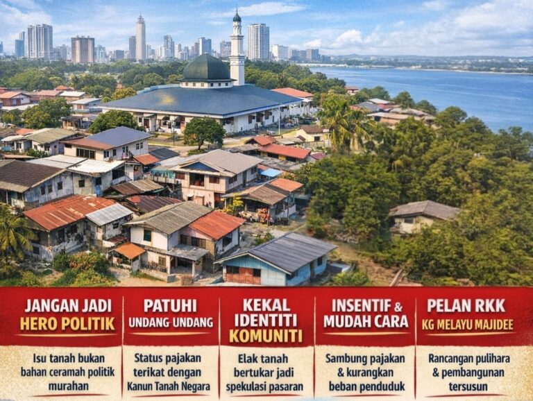 Jangan Jadi Penghasut: Isu Tanah Kampung Melayu Majidee Bukan Bahan Politik Murahan