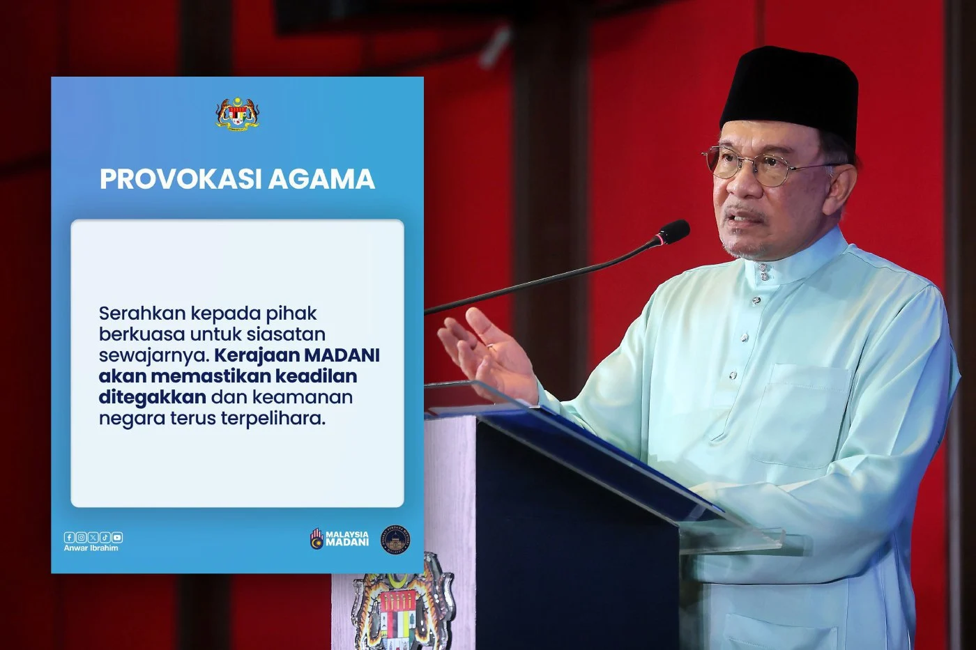PM urges public to trust authorities in religious provocation probe