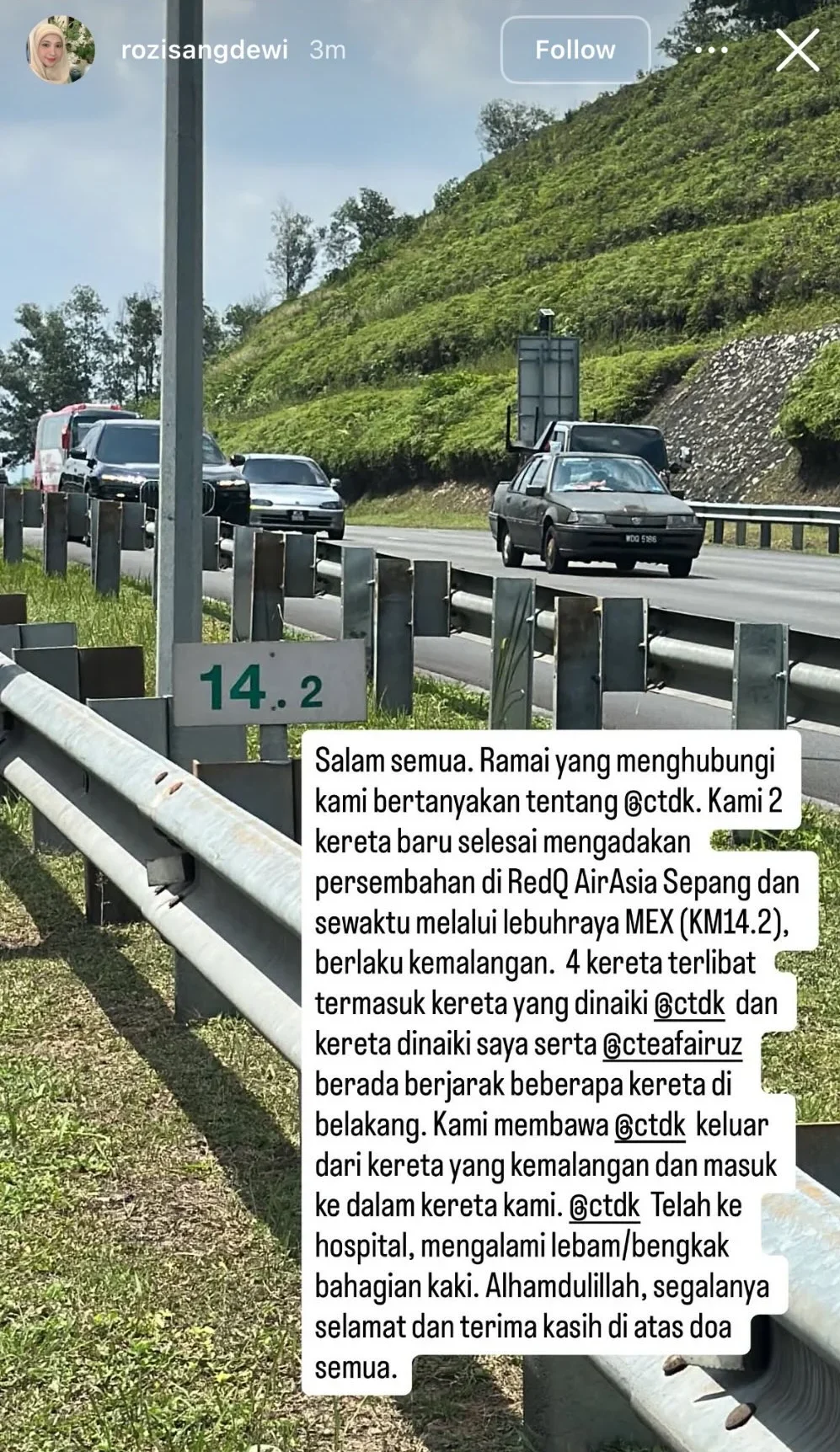 Siti Nurhaliza Alami Kemalangan