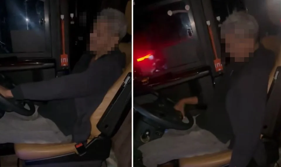 Lagi pemandu bas buat hal, aksi memandu dalam keadaan tidak 'stabil' tular