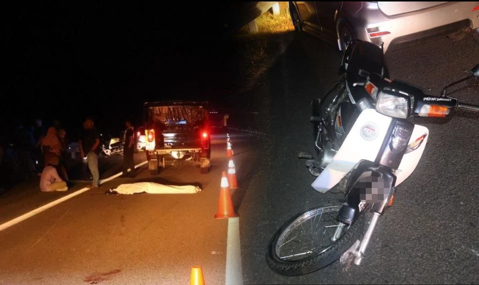 Pelajar maut motosikal terbabas sebelum dirempuh motosikal dan kereta