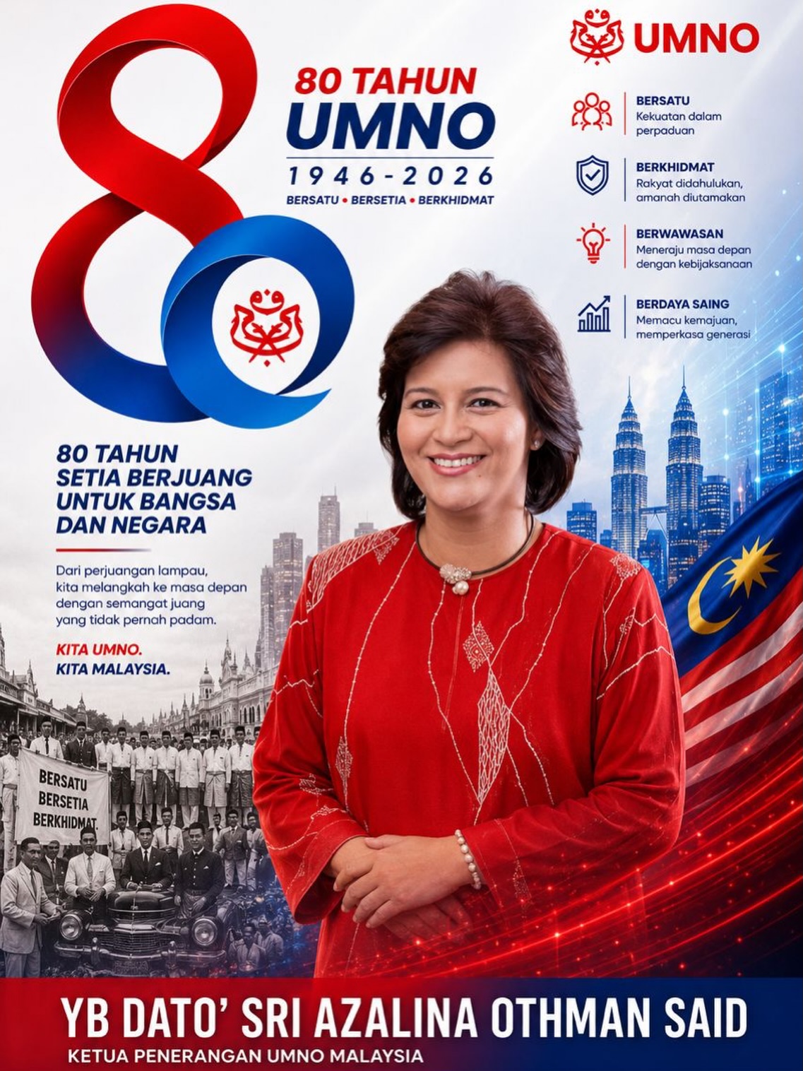 UMNO Ke-80: Memperbaharui Iltizam Perjuangan Demi Masa Depan Malaysia