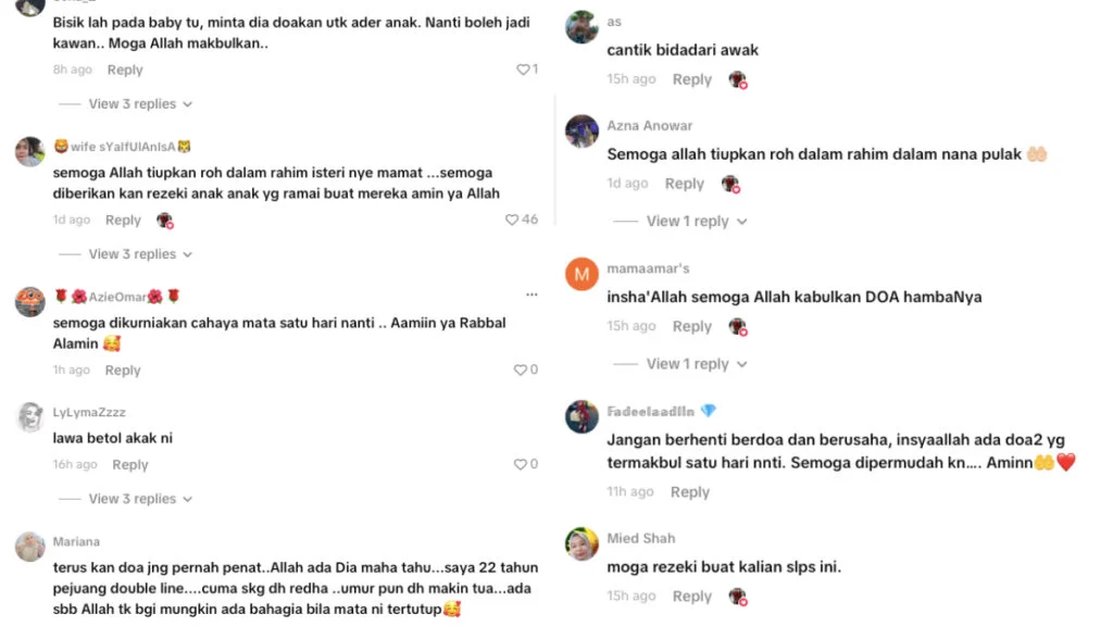 Isteri Mamat Sepah Usap Kepala Anak Watie Hanifiah, Netizen Titip Doa [VIDEO] 