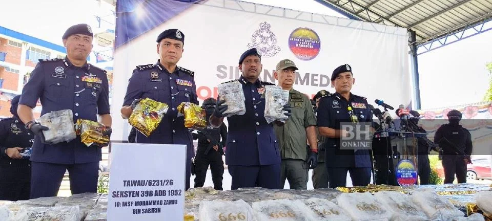 Polis rampas dadah bernilai lebih RM16 juta di Tawau