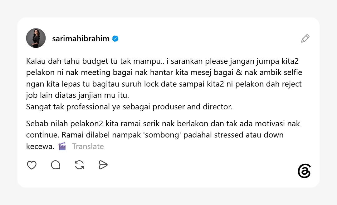 Sarimah Ibrahim Bersuara Isu Produser Beri Janji Palsu, Rakan Selebriti Setuju!
