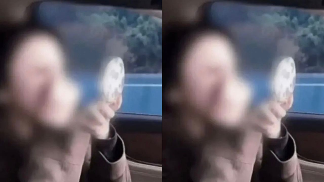 Percayakan AI, wanita pakai mekap sambil memandu