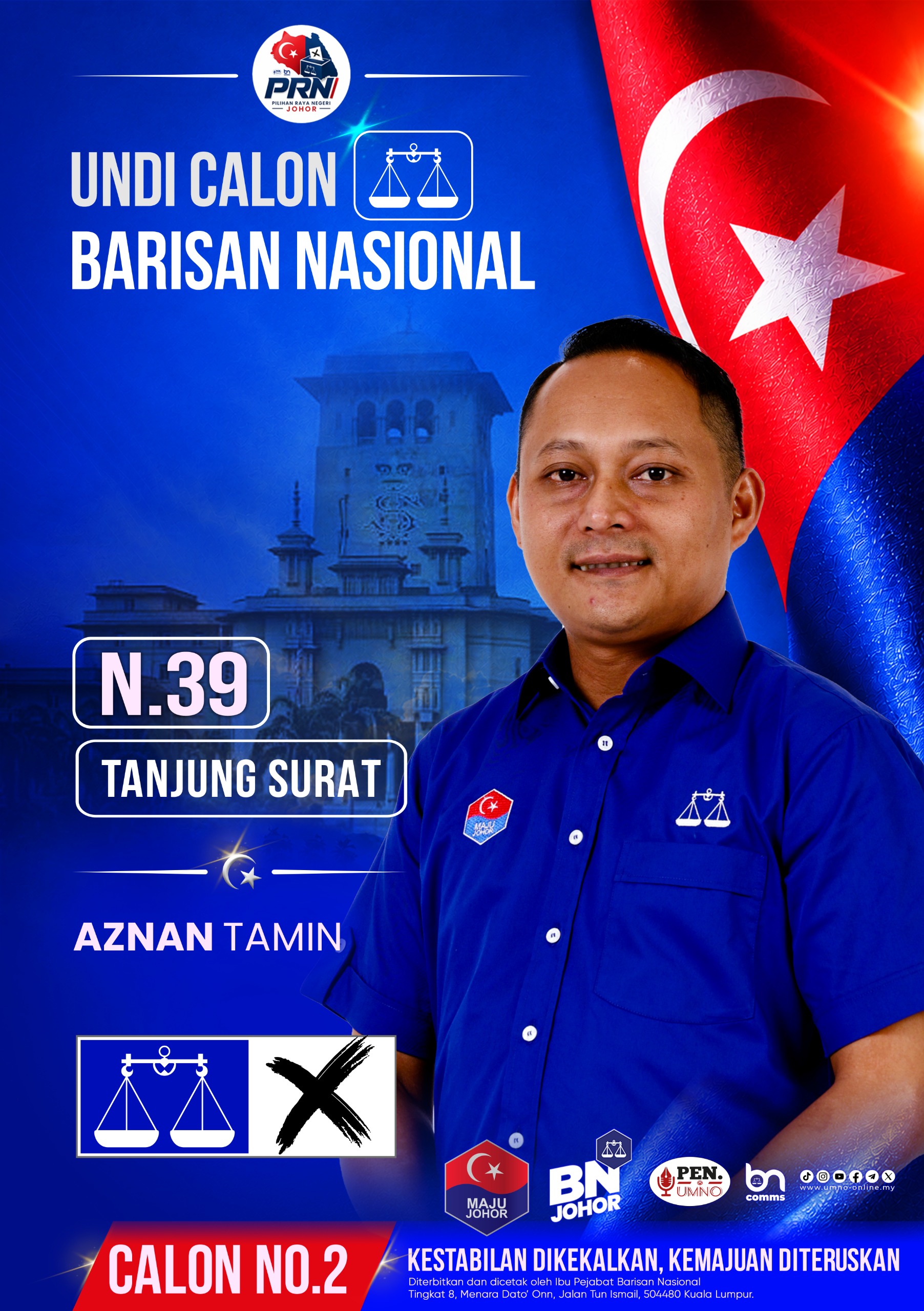 PRN: Aznan Sasar Pertahan Kemenangan, Kukuhkan Kubu BN Di Tanjung Surat