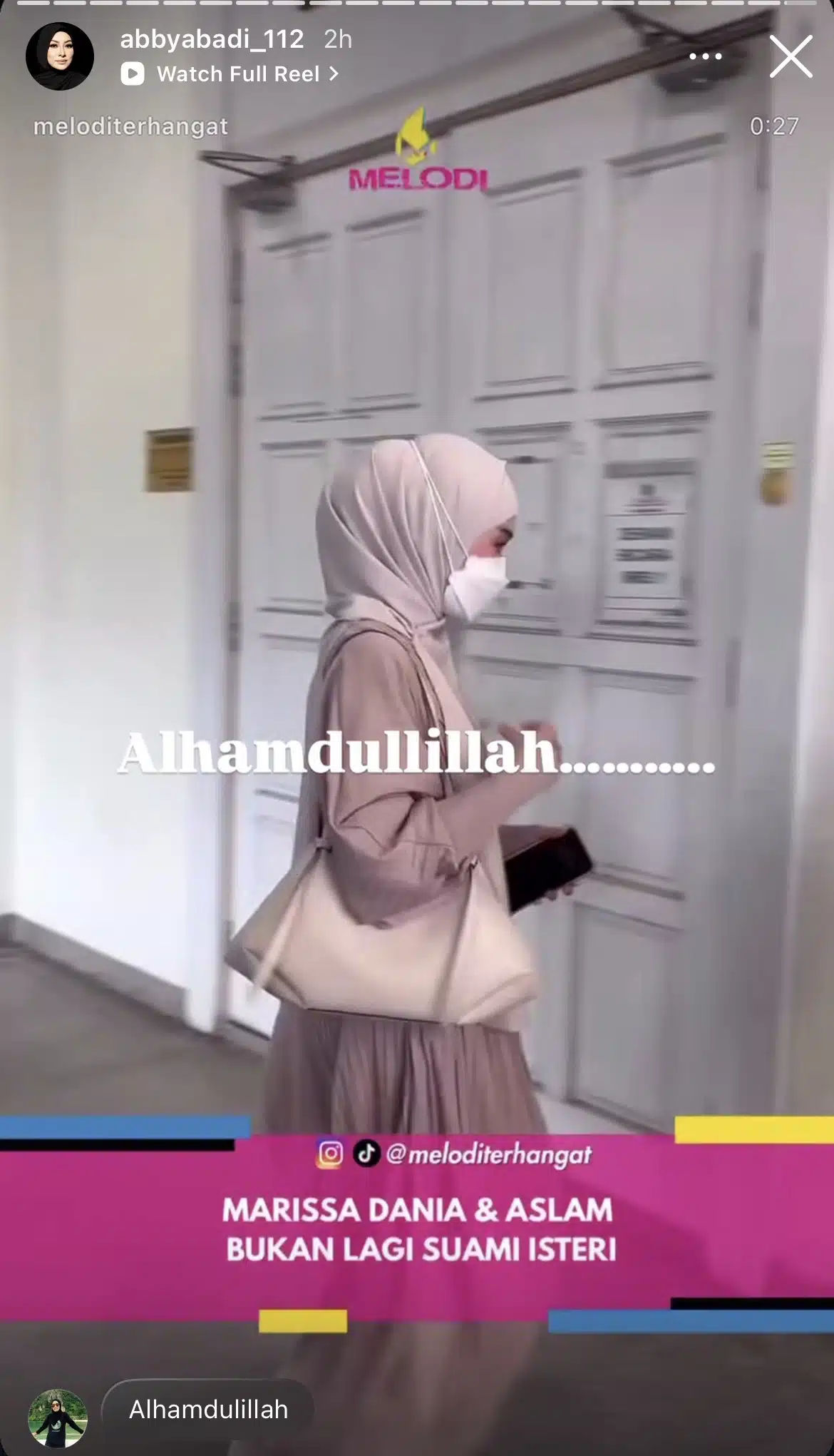 “Alhamdulillah” – Abby Abadi Beri Reaksi Selepas Marissa Dania Dan Aslam Sah Bercerai