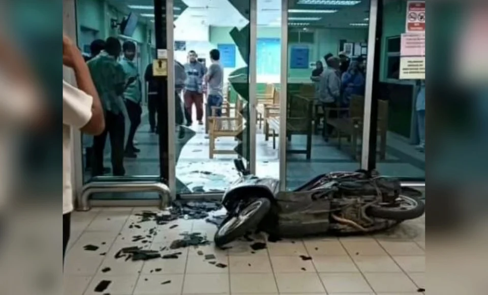 Penunggang positif dadah rempuh pintu unit kecemasan hospital