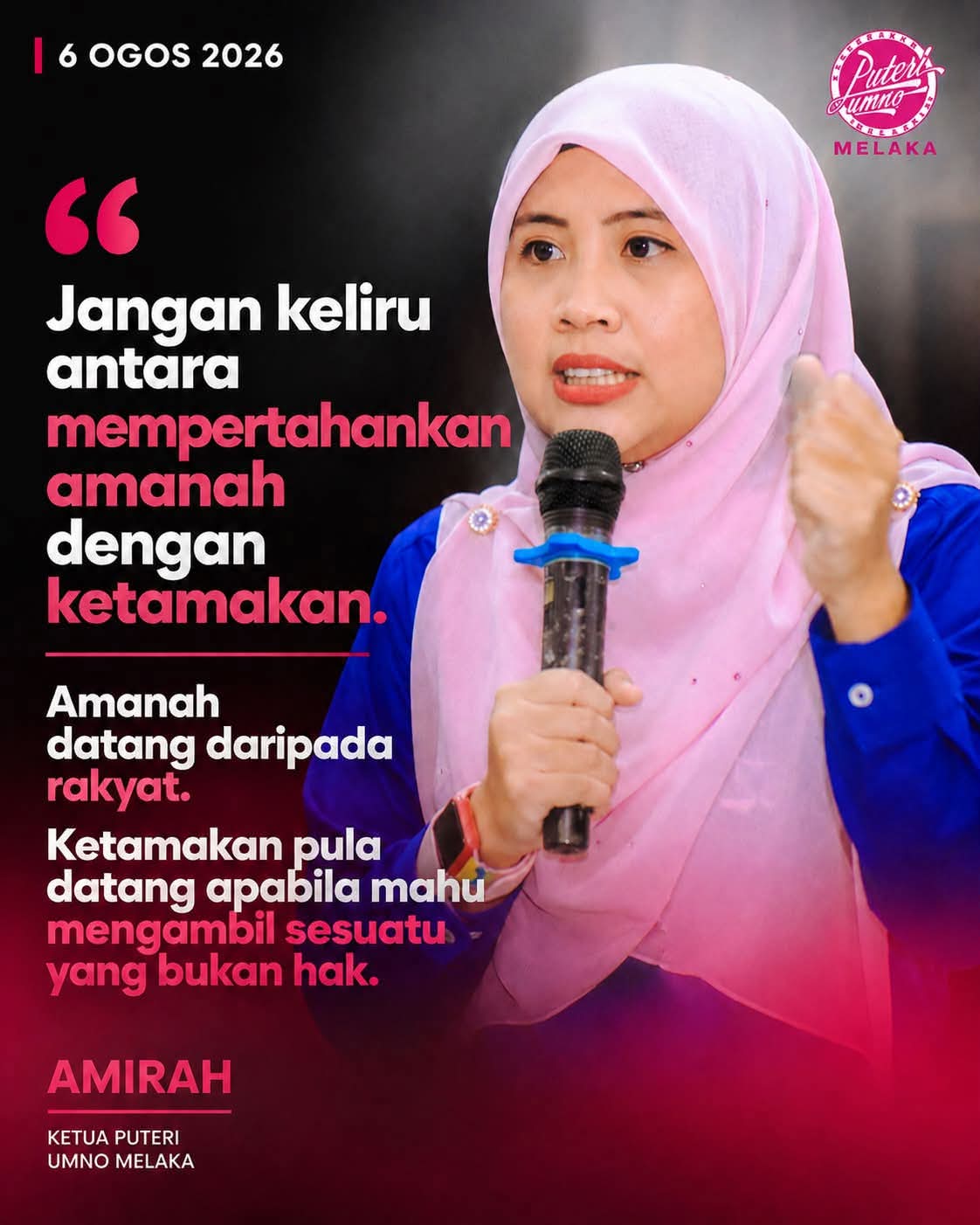 21 Kerusi BN Melaka Harus Dipertahankan Atas Amanah – Nurul Amirah