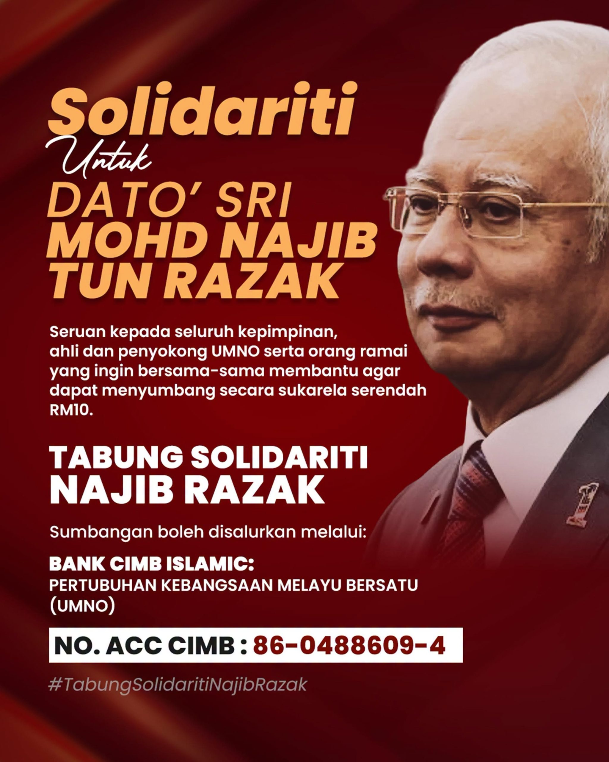 Tabung RM50 Juta Bukan Sekadar Sumbangan, Tanda Solidariti Buat Najib