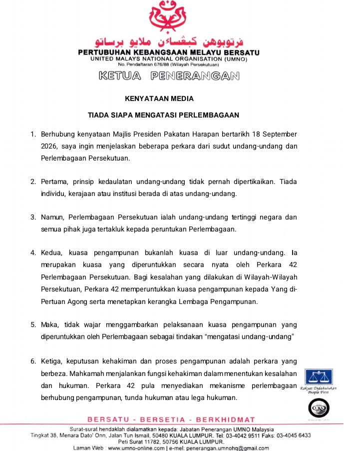 Tiada Siapa Mengatasi Perlembagaan