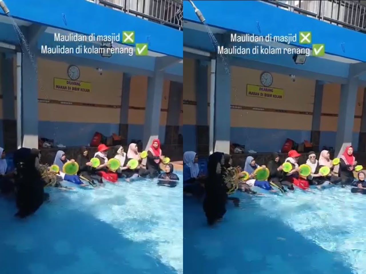 Sambut Maulidur Rasul di kolam renang