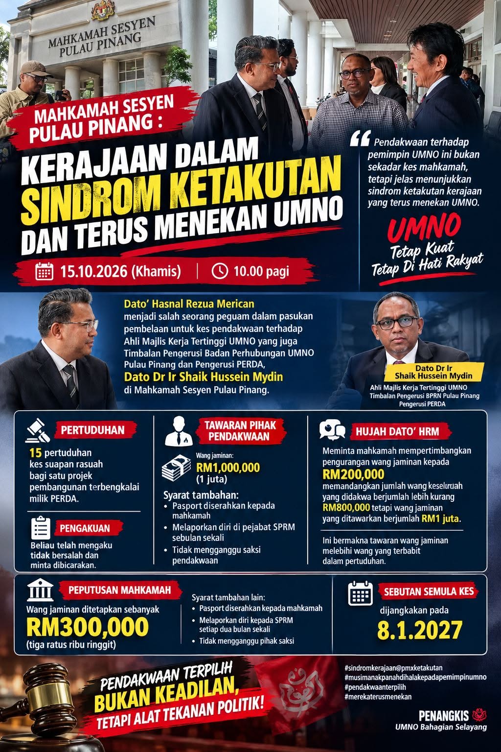 Kerajaan Dalam Sindrom Ketakutan, Terus Menekan UMNO