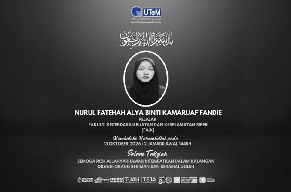 Al-Fatihah untuk Nurul Fatehah, pelajar UTeM meninggal selepas ziarah pusara ibu