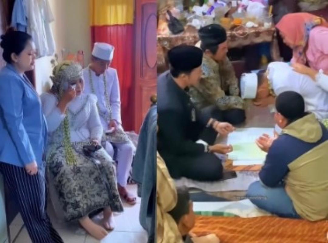 Pengantin ijab kabul di sisi jenazah bapa